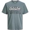 JACK & JONES Jjelogo Tee S Oneck 2 col Aw25 Noos Pls - Plus Size, Iceberg Green., 6XL