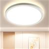 OTREN Plafoniera LED Soffitto, 4000K IP44 Plafoniera Bagno Rotonda, Lampadario LED Soffitto per Soggiorno Camera da Letto Cucina Balcone Corridoio, 22CM