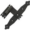 FEINZ - Cerniere per porte esterne e cancelli da giardino - Cerniere a croce 235mm nere - esterne - Cerniera per porte per cancelli in legno