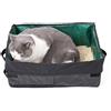 Generic Lettiera portatile per gatti, kit per lettiera da viaggio per gatti, lettiera da viaggio per gatti, pieghevole, vassoio con apertura superiore, per interni auto, viaggi, posizionamento angolare dei