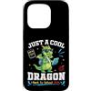 S2Shop Back To School Dragon Student Custodia per iPhone 15 Pro Just A Cool Dragon Back To School 2026 Studente Learning Fun