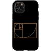 Fibonacci Golden Ratio Geometry Mathemat Custodia per iPhone 11 Pro Fibonacci Golden Ratio Geometria Amante Matematica Matematica Amante