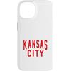 KC Local Apparel Custodia per iPhone 14 Kc Rosso e Nero Kansas City Old School Throwback