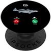 Absurd Humor Catch Tees Funny Fish Calling Phone Screen Meme Design PopSockets PopGrip Adesivo