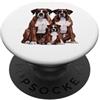 Boxer Puppy Lover PS Boxer Cucciolo Famiglia Sketch Disegno Art. PopSockets PopGrip Adesivo