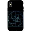 Fibonacci Golden Ratio Geometry Mathemat Custodia per iPhone X/XS Matematica della geometria a spirale del cerchio della sezione aurea di Fibonacci