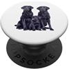 Labrador Retriever Puppy Lover PS Labrador Retriever Cucciolo Famiglia Sketch Disegno Art. PopSockets PopGrip Adesivo