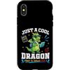 S2Shop Back To School Dragon Student Custodia per iPhone X/XS Just A Cool Dragon Back To School 2026 Studente Learning Fun