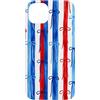 Cute Bows Red Ribbons Watercolor Custodia per iPhone 14 Plus Rosso Bianco Blu Archi Patriottica America Carino Nastro Acquerello
