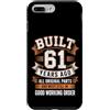 Built 61th Birthday Gifts for Men Women Custodia per iPhone 7 Plus/8 Plus Divertente regalo per il 61° compleanno per uomini e donne costruito 61 anni fa