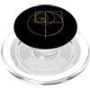 Fibonacci Golden Ratio Geometry Mathemat Matematica matematica geometria circolare rapporto aureo di Fibonacci PopSockets PopGrip per MagSafe