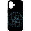 Fibonacci Golden Ratio Geometry Mathemat Custodia per iPhone 16 Matematica della geometria a spirale del cerchio della sezione aurea di Fibonacci