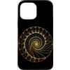Fibonacci Golden Ratio Geometry Mathemat Custodia per iPhone 13 Pro Max Matematica matematica geometria a spirale rapporto aureo di Fibonacci