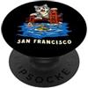 InGENIUS Camicie e regali souvenir della Gatto di San Francisco Golden Gate Bridge California PopSockets PopGrip Adesivo