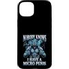 Alpha Wolf Meme Custodia per iPhone 15 Plus Micropene Divertente Uomini Inappropriati Rude Wolf Peinlich