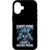 Alpha Wolf Meme Custodia per iPhone 16 Micropene Divertente Uomini Inappropriati Rude Wolf Peinlich