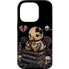 Elder Emo Club Funny Skeleton Design Custodia per iPhone 14 Pro Goth Duck Carino Spooky Dark Estetica Cuore spezzato