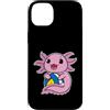 Volleyball animal sport ball fan Hobby f Custodia per iPhone 14 Plus Axolotl gioca a Pallavolo