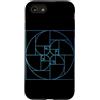 Fibonacci Golden Ratio Geometry Mathemat Custodia per iPhone SE (2020) / 7/8 Matematica della geometria a spirale del cerchio della sezione aurea di Fibonacci