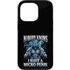 Alpha Wolf Meme Custodia per iPhone 13 Pro Micropene Divertente Uomini Inappropriati Rude Wolf Peinlich