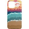 Sunset Beach Abstract Wave Sand Abstract Custodia per iPhone 13 Pro Max Spiaggia astratta mare e onde di sabbia Surf Tramonto Crystal Art