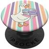Cozy Bookish Goose Librarian Co. Cute Bookish Goose Librarian Book Reader Library PopSockets PopGrip Adesivo