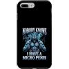 Alpha Wolf Meme Custodia per iPhone 7 Plus/8 Plus Micropene Divertente Uomini Inappropriati Rude Wolf Peinlich
