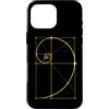 Fibonacci Golden Ratio Geometry Mathemat Custodia per iPhone 16 Pro Max Matematica Matematica Geometria Spirale Dorata Sequenza Fibonacci