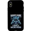 Alpha Wolf Meme Custodia per iPhone X/XS Micropene Divertente Uomini Inappropriati Rude Wolf Peinlich