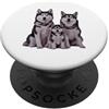 Husky Puppy Lover PS Husky Puppy Family Sketch Disegno Art. PopSockets PopGrip Adesivo