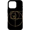 Fibonacci Golden Ratio Geometry Mathemat Custodia per iPhone 16 Pro Matematica matematica geometria circolare rapporto aureo di Fibonacci