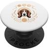 Petit Basset Griffon Lover Gifts Basset Hound Moon Phases Boho Dog Lover Owner PopSockets PopGrip Adesivo