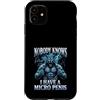 Alpha Wolf Meme Custodia per iPhone 11 Micropene Divertente Uomini Inappropriati Rude Wolf Peinlich