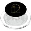 Fibonacci Golden Ratio Geometry Mathemat Matematica Matematica Geometria Spirale Dorata Sequenza Fibonacci PopSockets PopGrip per MagSafe