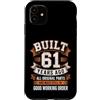 Built 61th Birthday Gifts for Men Women Custodia per iPhone 11 Divertente regalo per il 61° compleanno per uomini e donne costruito 61 anni fa