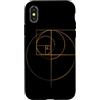 Fibonacci Golden Ratio Geometry Mathemat Custodia per iPhone X/XS Matematica matematica geometria circolare rapporto aureo di Fibonacci