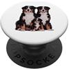 Bernese Mountain Puppy Lover PS Bernese Mountain Puppy Famiglia Schizzo Disegno Art. PopSockets PopGrip Adesivo