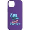Spooky Girls Pumpkin Co Custodia per iPhone 14 Plus Divertente ragazza che ama lo spaventoso fiocco a forma di zucca per Halloween