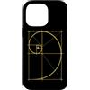 Fibonacci Golden Ratio Geometry Mathemat Custodia per iPhone 14 Pro Max Matematica Matematica Geometria Spirale Dorata Sequenza Fibonacci