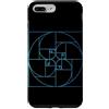 Fibonacci Golden Ratio Geometry Mathemat Custodia per iPhone 7 Plus/8 Plus Matematica della geometria a spirale del cerchio della sezione aurea di Fibonacci