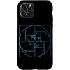 Fibonacci Golden Ratio Geometry Mathemat Custodia per iPhone 11 Pro Matematica della geometria a spirale del cerchio della sezione aurea di Fibonacci