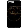 Fibonacci Golden Ratio Geometry Mathemat Custodia per iPhone 7 Plus/8 Plus Matematica matematica geometria circolare rapporto aureo di Fibonacci