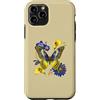 Boho Butterfly Garden Designs Custodia per iPhone 11 Pro Boho farfalla orchidea calla floreale leopardata stampa arte