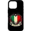 YO! Custodia per iPhone 16 Pro Vintage Bandiera Italiana Fan Bandiera Italia Cuore Retro Art Italia