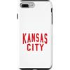 KC Local Apparel Custodia per iPhone 7 Plus/8 Plus Kc Rosso e Nero Kansas City Old School Throwback