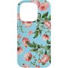 Mint Violet Designs Custodia per iPhone 14 Pro Vintage Rosa Rosa Rose Su Un Uovo Di Robin Sfondo Blu