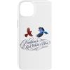 jz.birds Custodia per iPhone 14 Plus Nature's Red, White Blue Ornitologo Biologo Animale Uccello