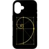 Fibonacci Golden Ratio Geometry Mathemat Custodia per iPhone 16 Matematica Matematica Geometria Spirale Dorata Sequenza Fibonacci