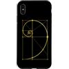 Fibonacci Golden Ratio Geometry Mathemat Custodia per iPhone XS Max Matematica Matematica Geometria Spirale Dorata Sequenza Fibonacci
