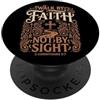 Christian Bible Verse Corinthians Tees C Camminare per fede non per vista 2 Corinzi 5:7 cristiano PopSockets PopGrip Adesivo